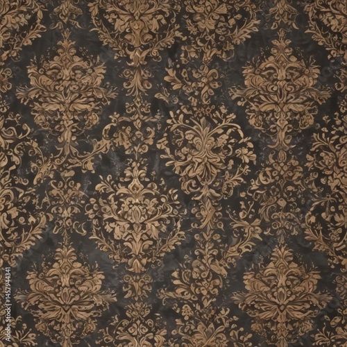 Elegant damask floral pattern, regal texture, seamless design, graphic, flower