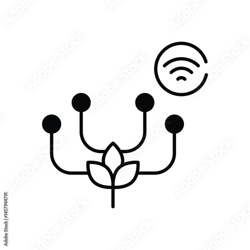 IoT Farming vector icon stock illustration