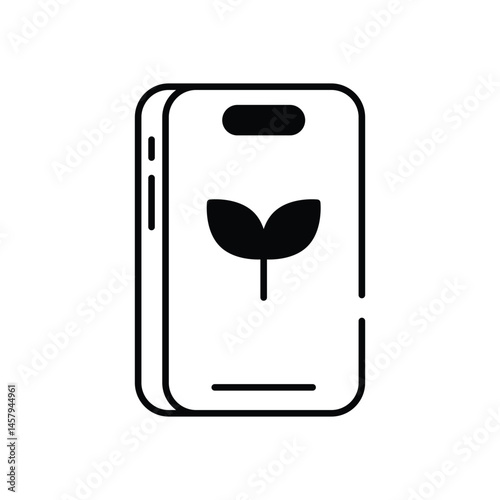 Agriculture App vector icon stock illustration