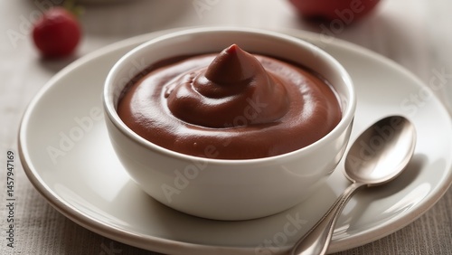 National Chocolate Pudding Day, Delicious chocolate pudding dessert, Creamy and rich chocolate pudding, Indulging in a sweet treat on Chocolate Pudding Day photo