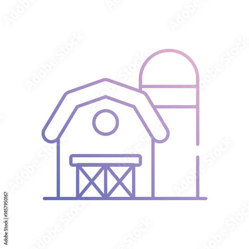Farmhouse vector icon stock illustration 