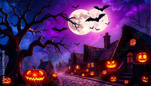Dreamy Halloween Fantasy Background