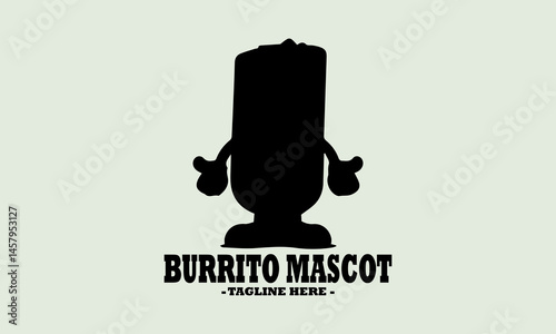 Retro cartoon funny burritos characters mascot vector illustration and logo mascot burritos characters design