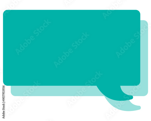 シンプルなカラーの吹き出し　四角形