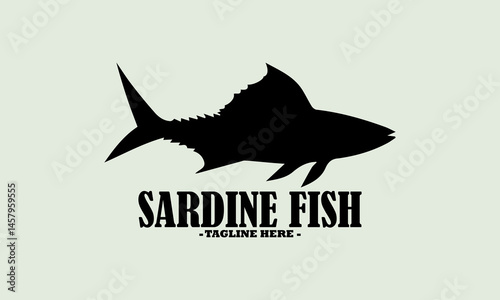 illustration sketch of sardine clean white background, sardine fish illustration vector design and sardine fish logo icon