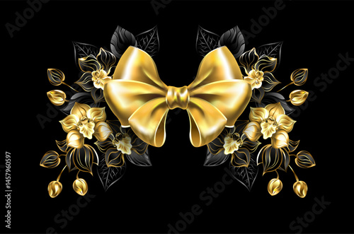 Brocade orchid bow