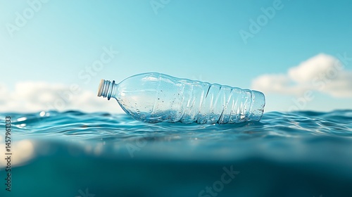 Marine Plastic Waste Floating in Ocean Currents Impacting Life
