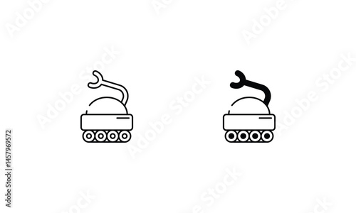 Droid Engineer icons set vector stock illustration