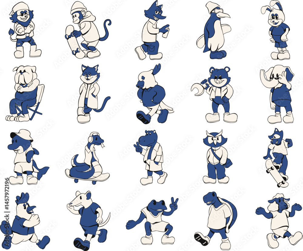 Fototapeta premium Outlaw Society Animal Illustration