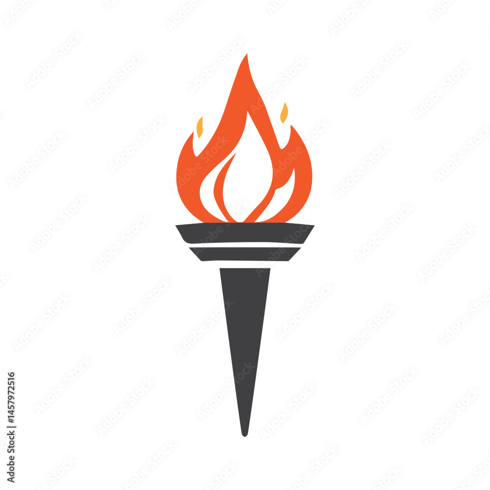 Torch Logo Design Graphic Illustration Torch Logo Design Graphic Illustration