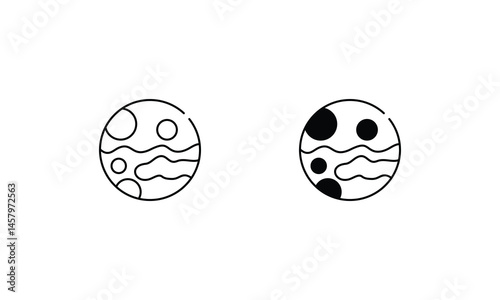 Mars icons set vector stock illustration