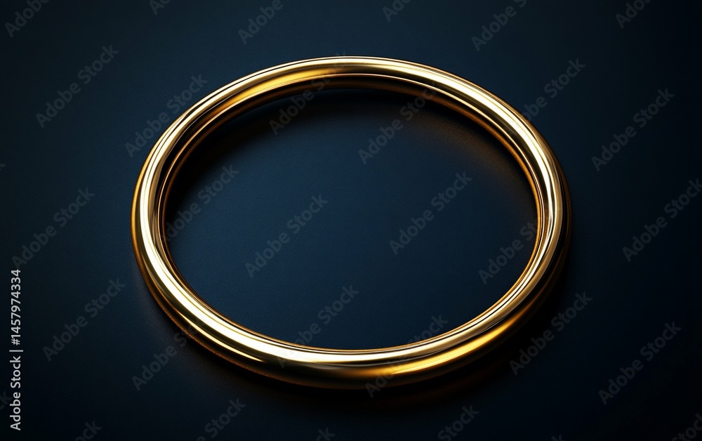 Gleaming Gold Ring A Luxurious Circle on Deep Blue Gleaming Gold Ring A Luxurious Circle on Deep Blue