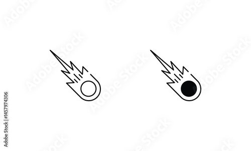 Comet icons set vector stock illustration
