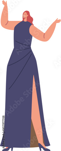 Female wedding guest catching bouquet