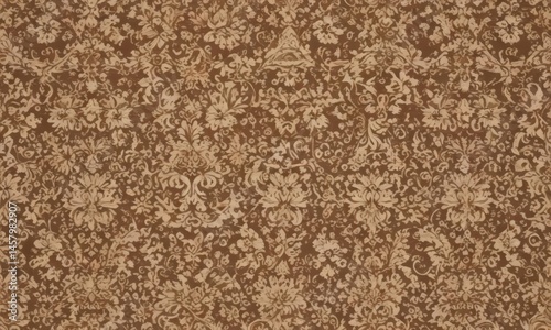Ornate brown and beige damask, classic elegant seamless repeat,  seamless,  design,  wallpaper