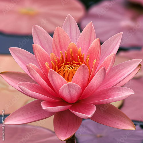 pink water lily