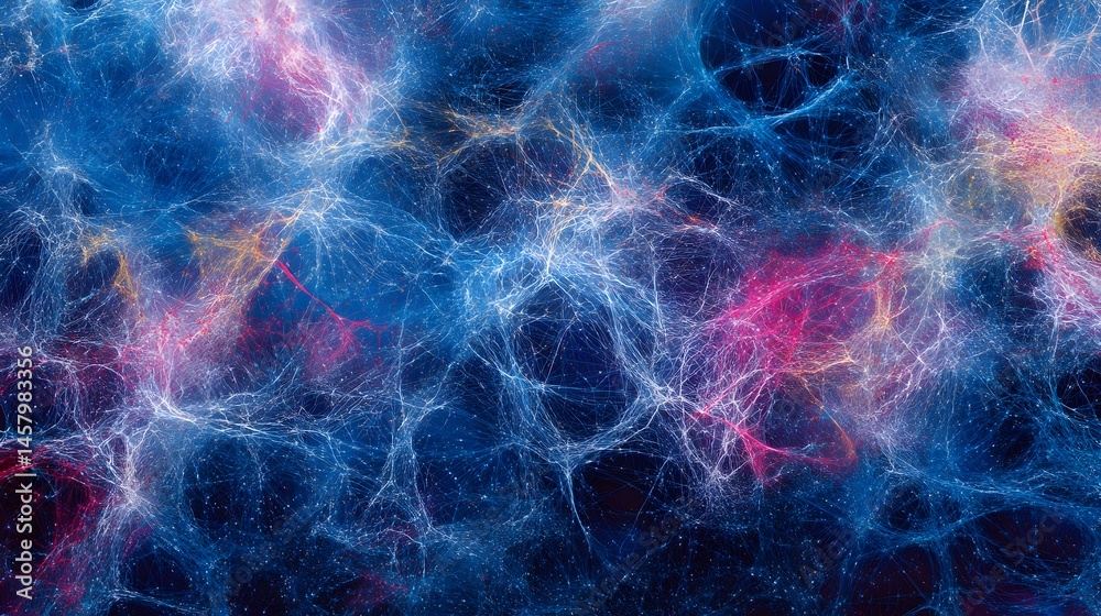 Obraz premium Abstract digital art depicting complex network formations.