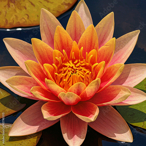 pink water lily