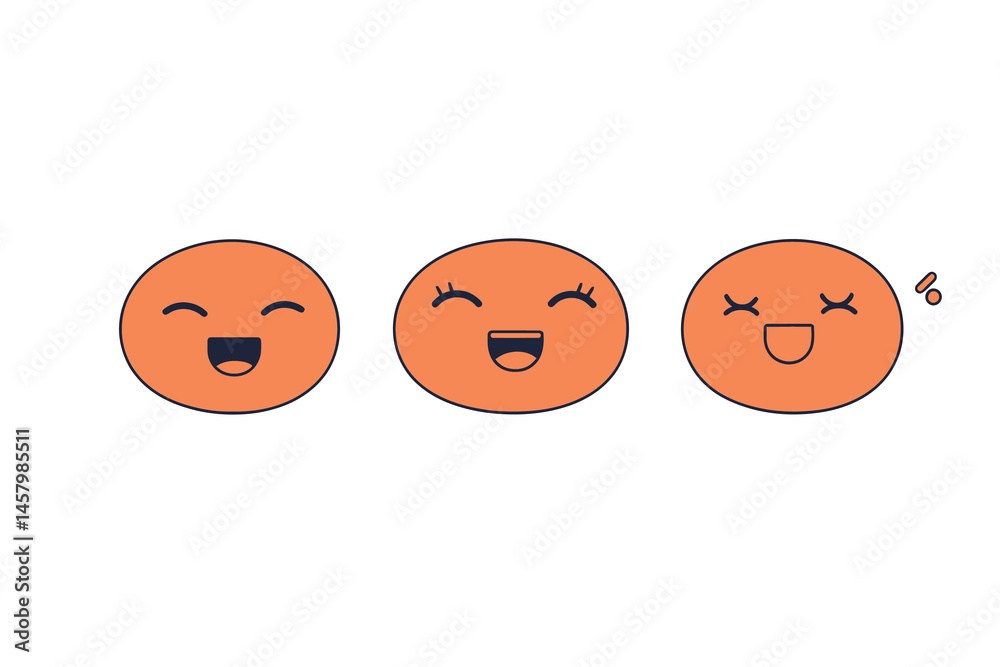 Naklejka premium smiley face on white background