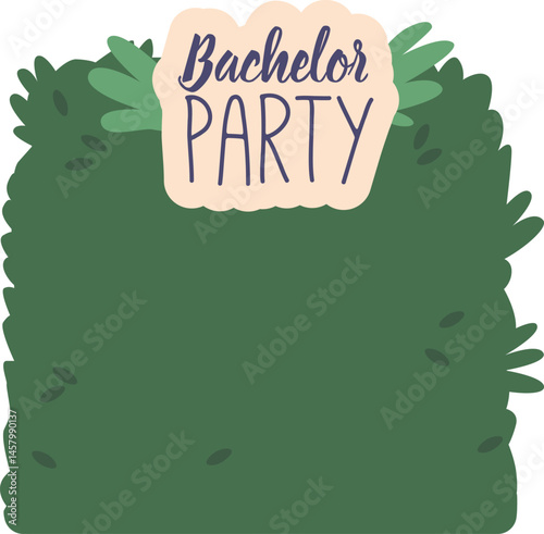 Bachelor party decorative grass stand