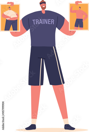 Trainer demonstrating client success photo