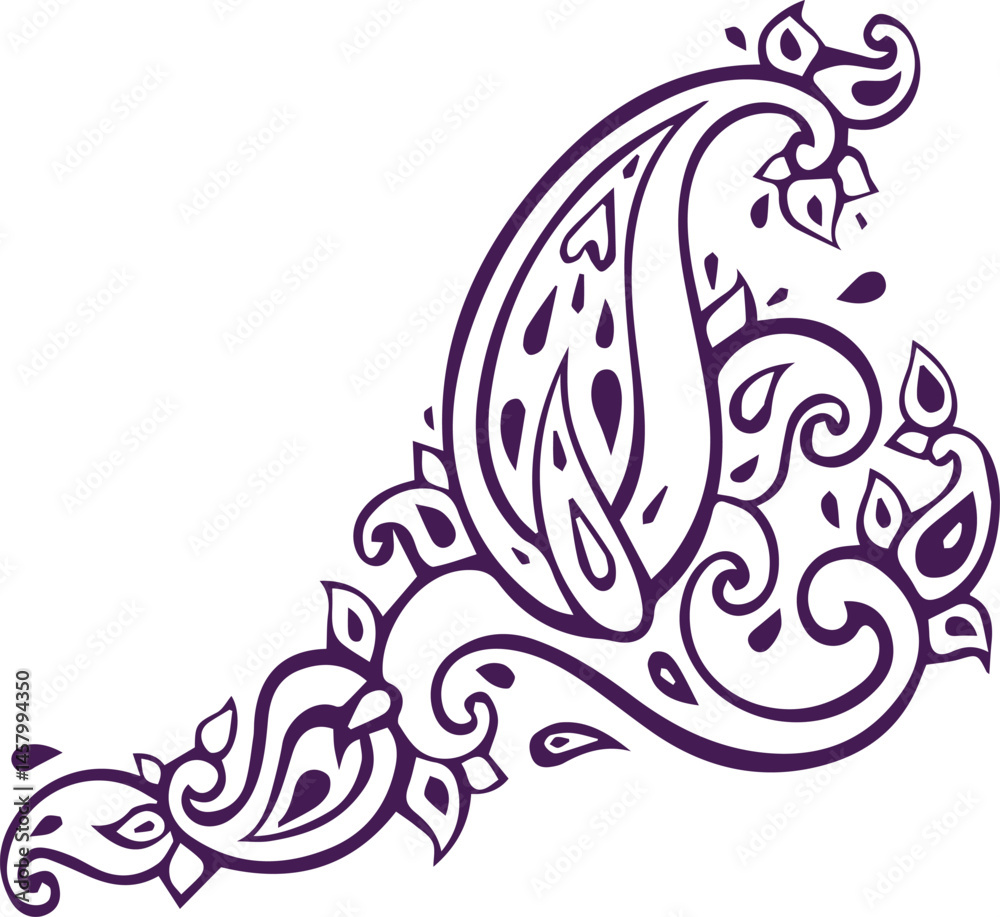 Naklejka premium Beautiful flower art and mandala vector design