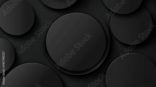 Obraz na płótnie Sophisticated dark background with minimalist circle design for digital use w salonie