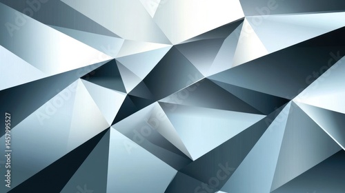 Obraz na płótnie Abstract blue geometric background with triangles and polygonal shapes w salonie