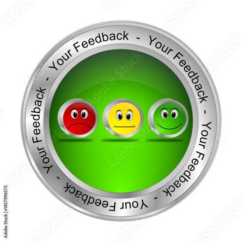 Your Feedback Button - 3D illustration