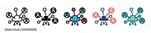 Virtual Networking multiple icon