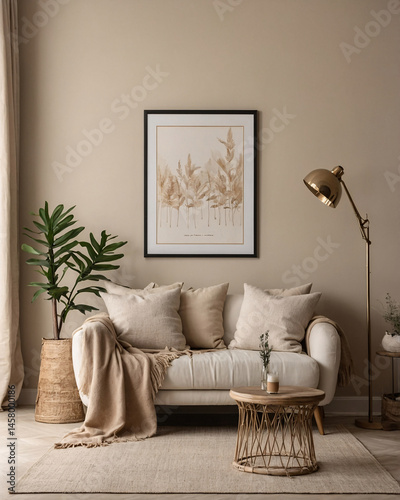 beige interior decor home photography with plush couch natural wood styling modern minimal lifestyle mockup calm aesthetic Modern Contemporary Scandinavian Interior Room.jpg