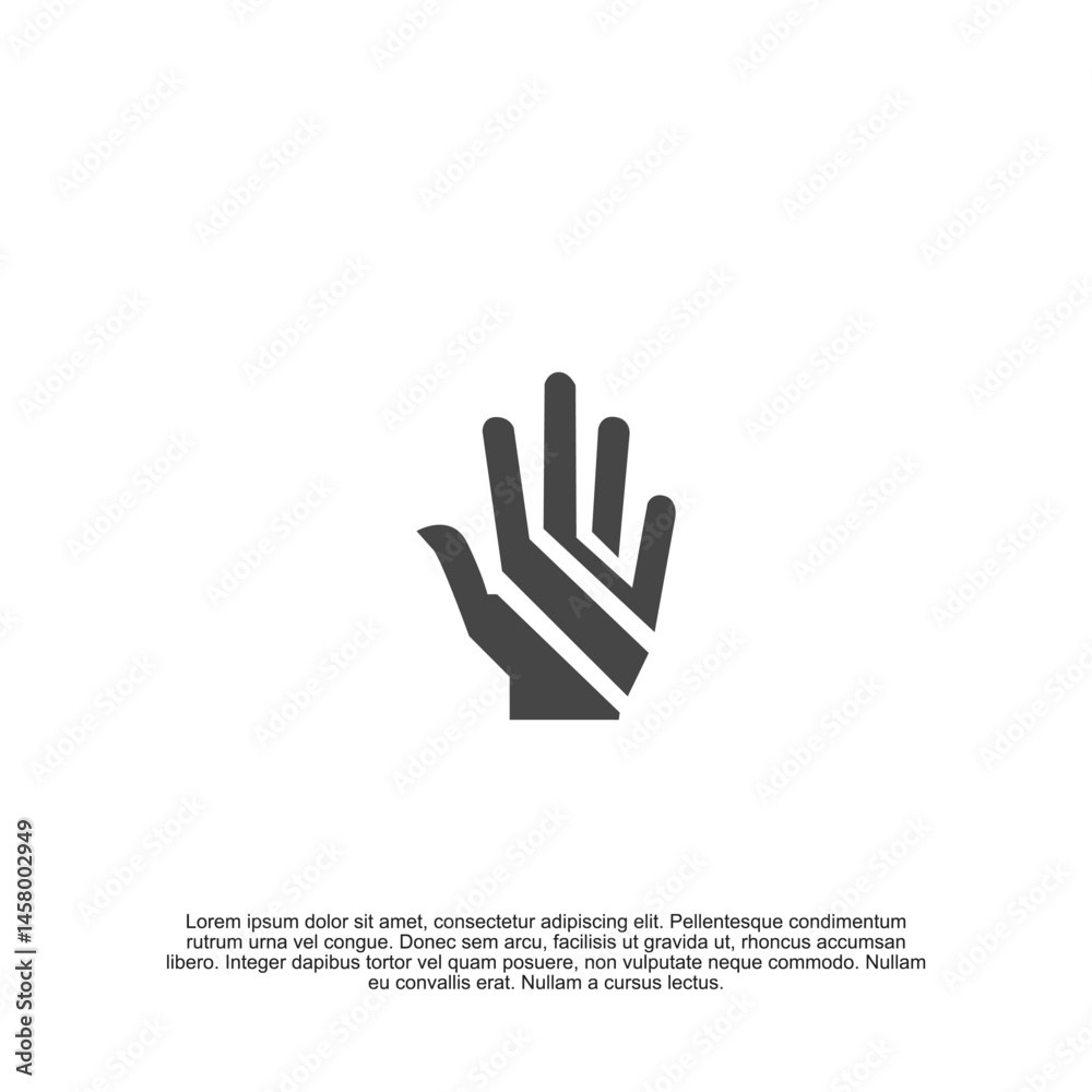 Stylized Palm Illustration: A Symbolic Representation of Connection, Openness, and Interactive Communication, Ideal for Modern Design Projects and Digital Platforms Stylized Palm Illustration: A Symbolic Representation of Connection, Openness, and Interactive Communication, Ideal for Modern Design Projects and Digital Platforms