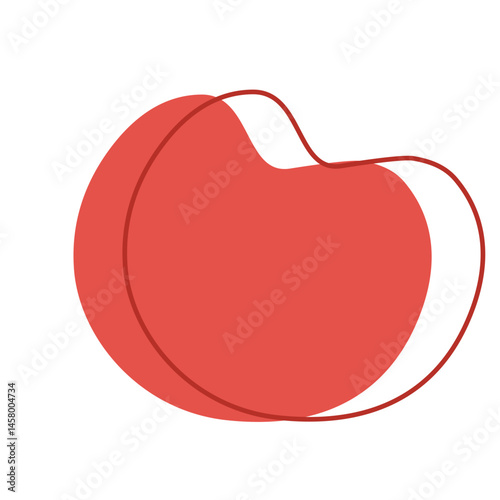 Vector red blob abstract illustration