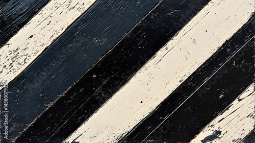 Diagonal black and white wood paneling texture.