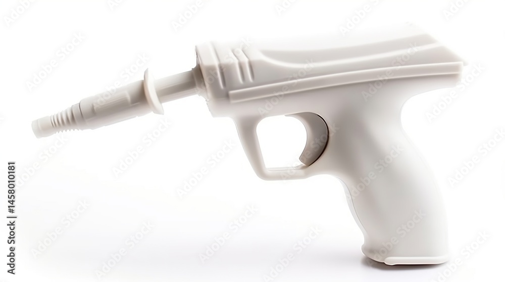 White gun-shaped device White gun-shaped device