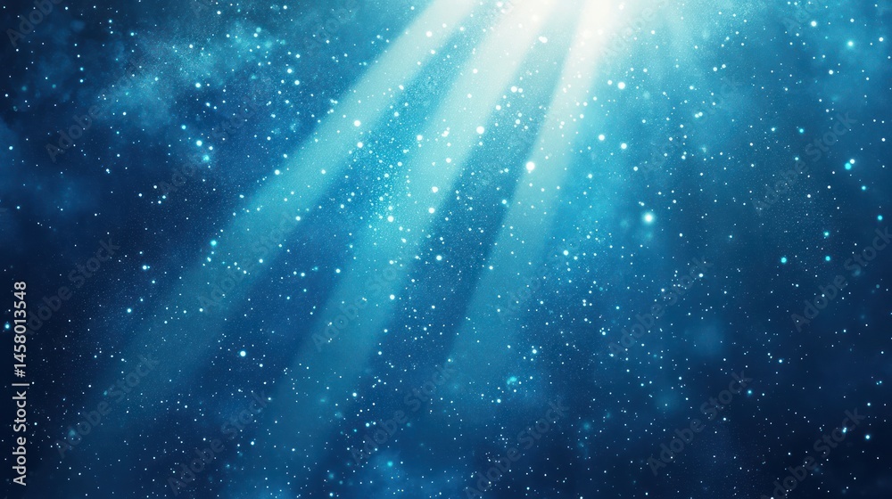 Naklejka premium Blue Lights and Starfield