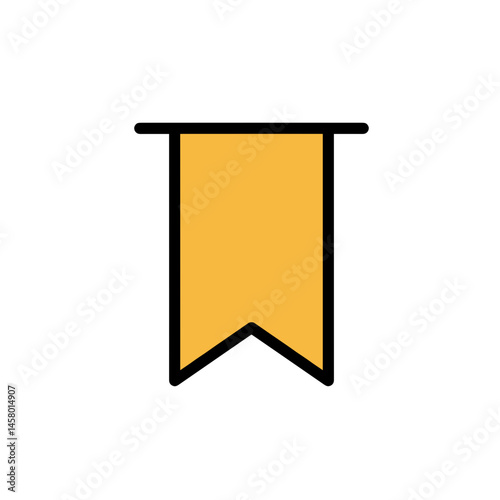 Yellow banner graphic on a white background  
