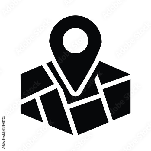 map stencil icon vector illustration
