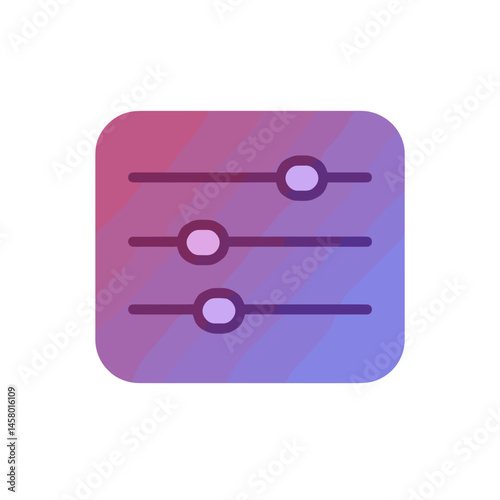 Colorful User Interface Slider Controls on Gradient Background  