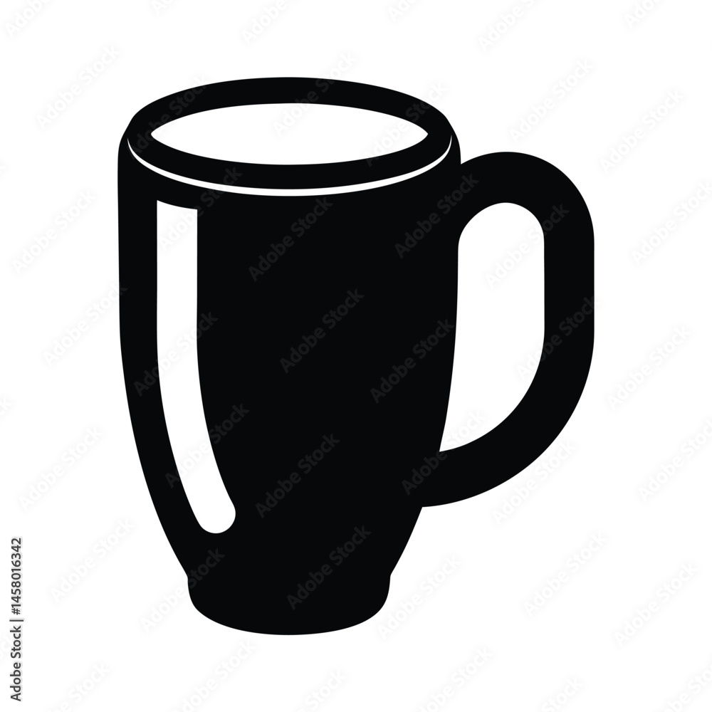 mug stencil icon vector illustration mug stencil icon vector illustration