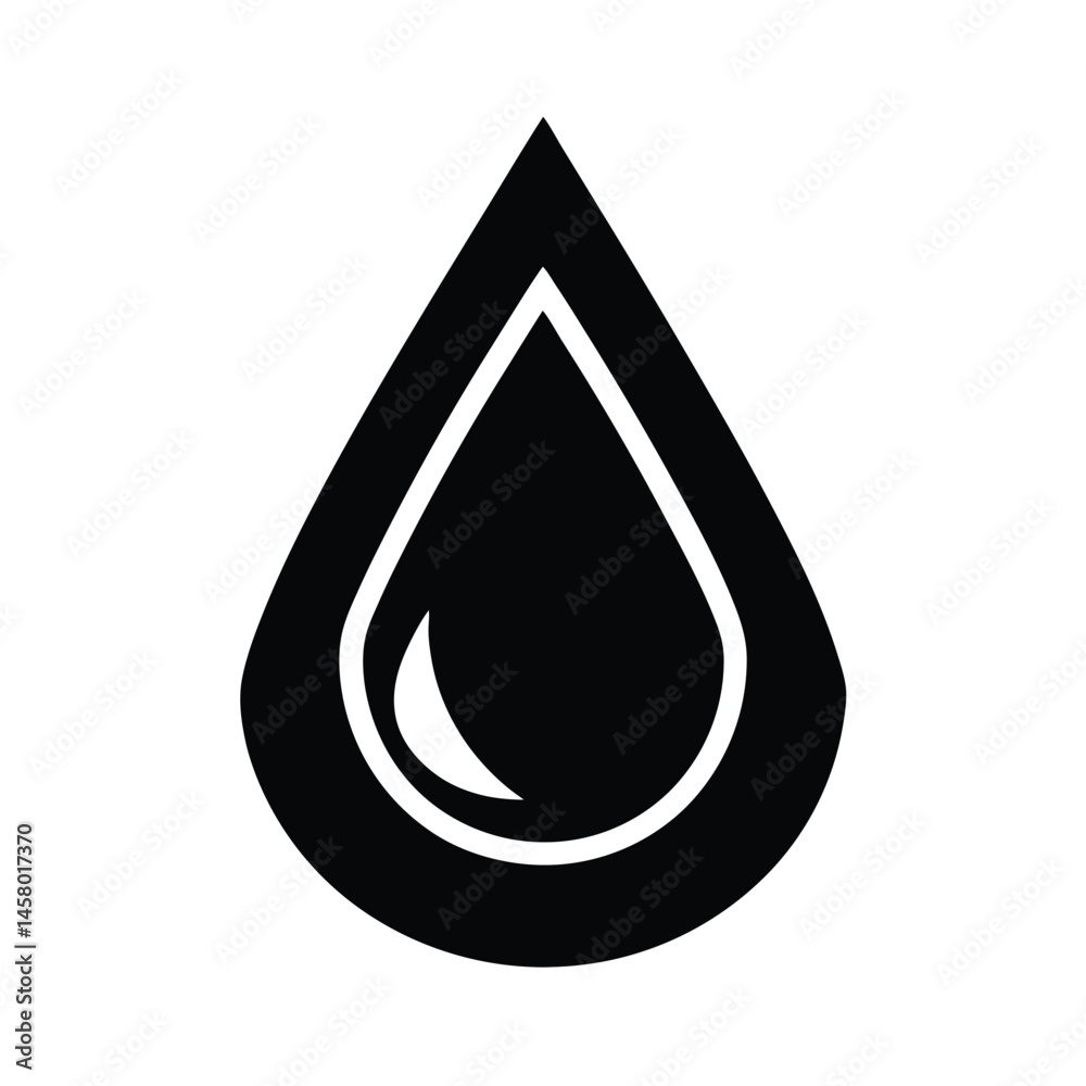 Fototapeta premium raindrop stencil icon vector illustration