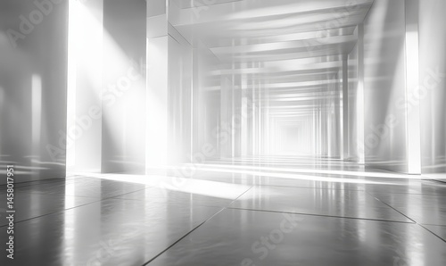 3D Light White Digital Background, Generative AI