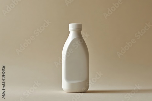 Single-serve creamer bottle in white plastic