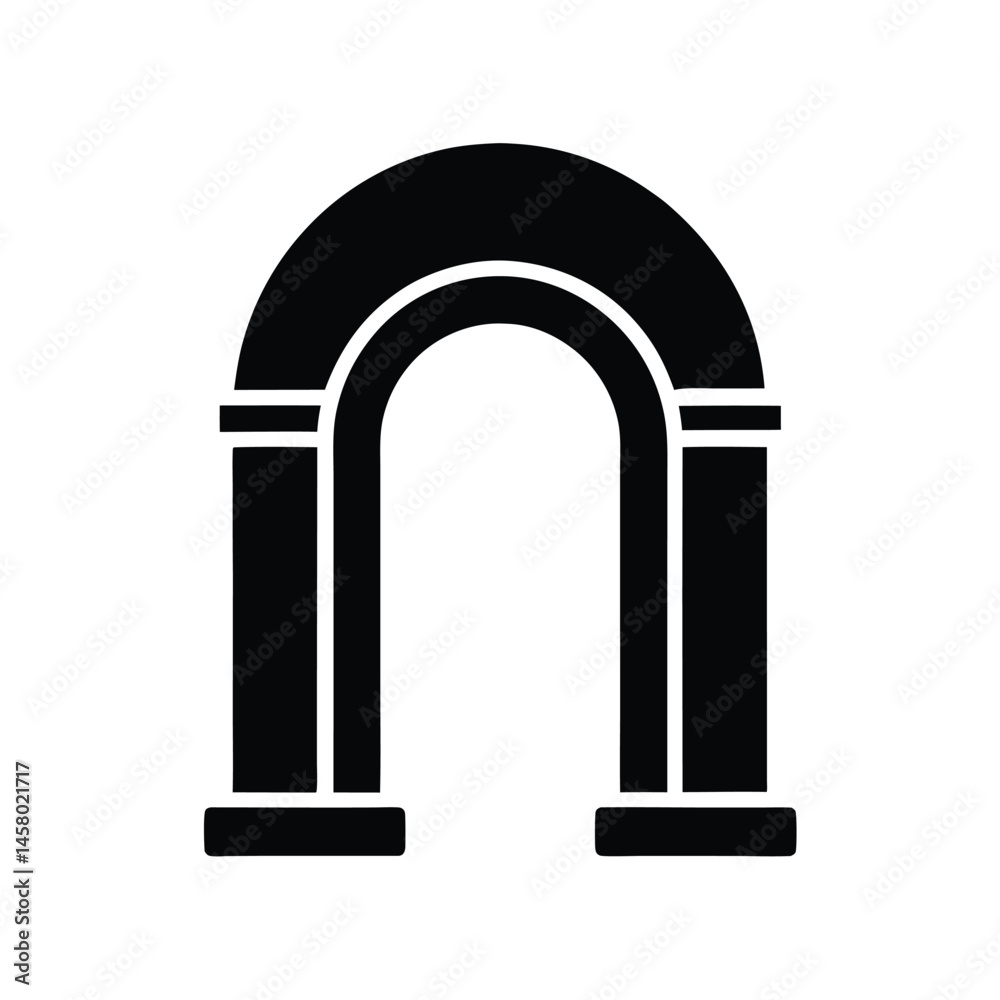 Fototapeta premium Archway Stencil Icon Vector Illustration