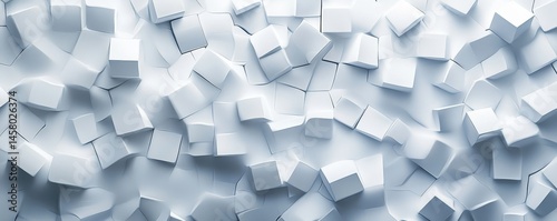 3D White Digital Background, Generative AI