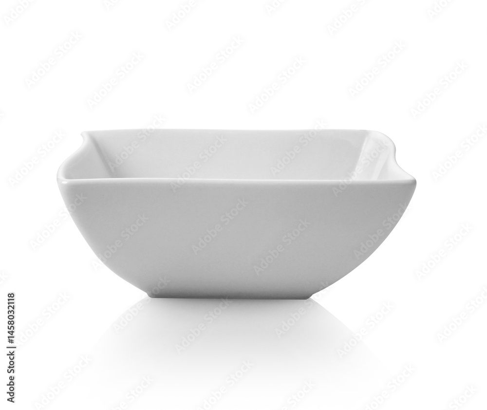Square Bowl empty isolated on white background. Square Bowl empty isolated on white background.