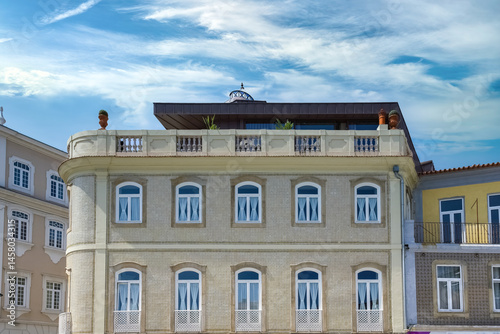 Aveiro, in Portugal, old houses on the canal