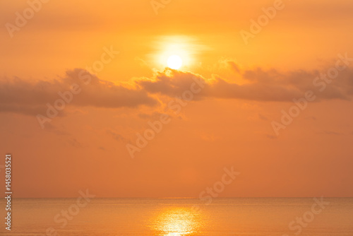 Enjoy panoramic views of the skyline . Sunset in the evening sky with colorful clouds and beautiful cloud patterns Amidst the soft golden light	