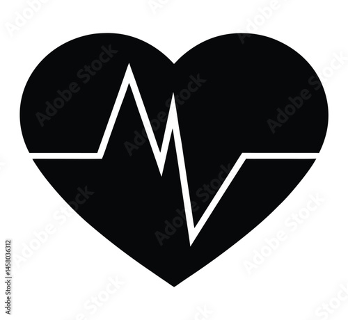heart and heartbeat symbol
