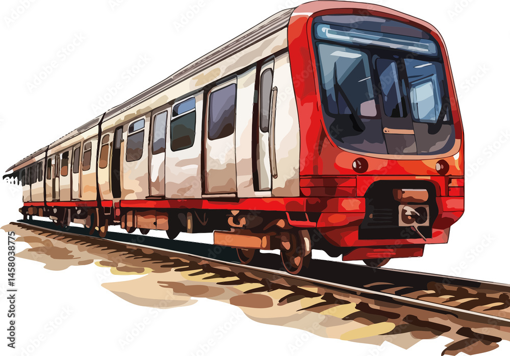 Naklejka premium train on the railway